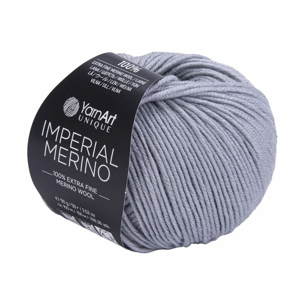 Пряжа для вязания YarnArt Imperial Merino 3337 серый 50 гр/100 м 100% мериносовая шерсть