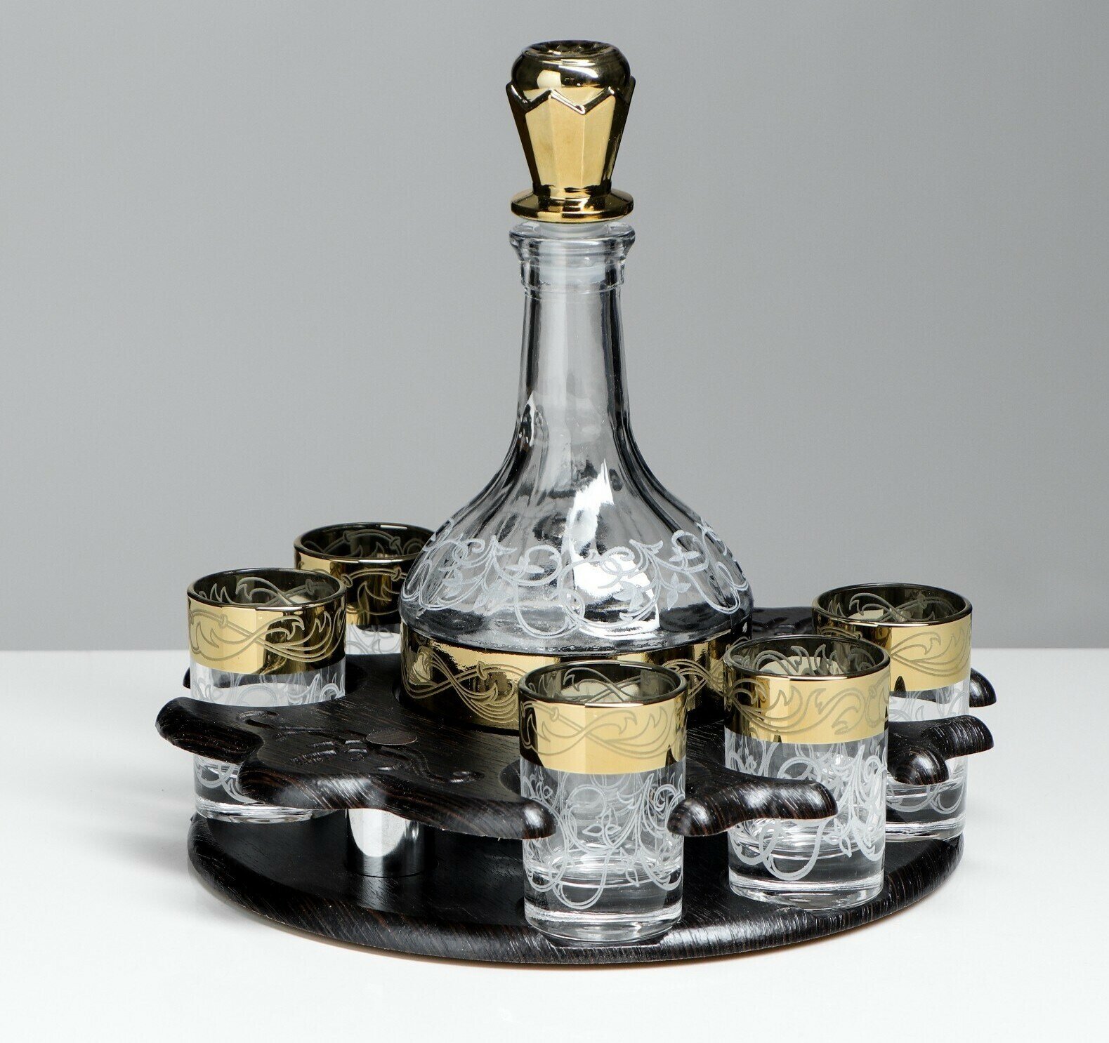 !09 Мини-бар 7 предметов Столичный Вдохновение 500/50 мл. (графин+ 6 стопок+ подставка)