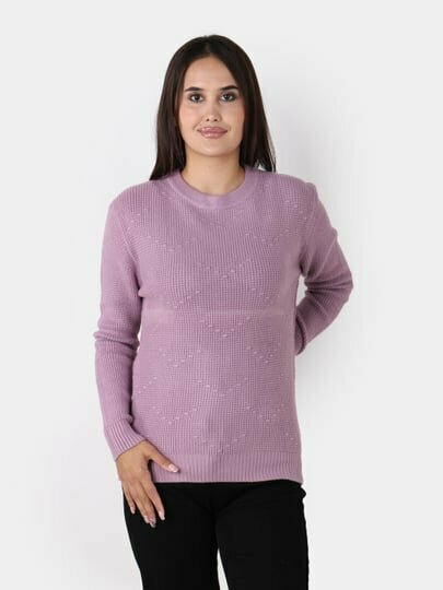 Свитер размер One Size, , сиреневый