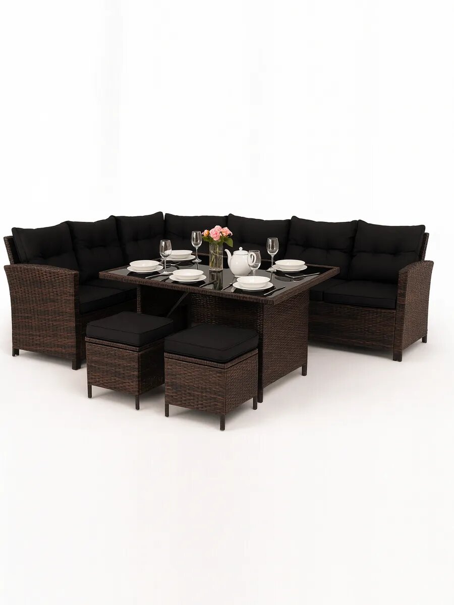 Набор садовой мебели из искусственного ротанга для террасы и дачи