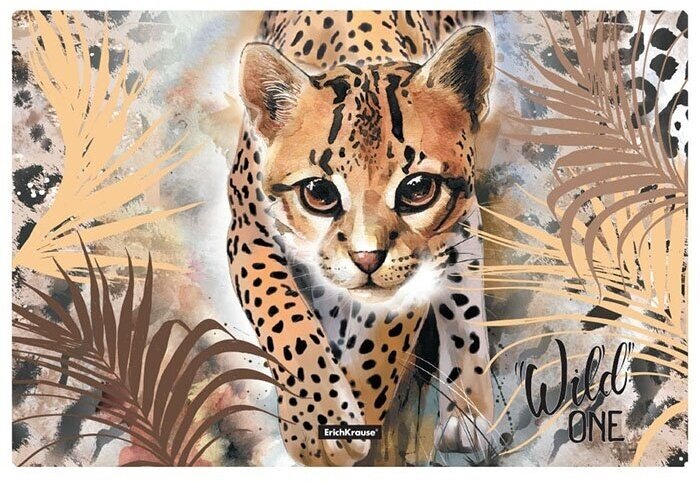 Подкладка настольная Erich Krause пластиковая, Wild Cat, А3 (48740)