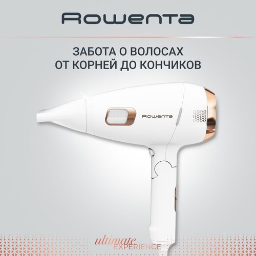 Фен Rowenta CV 9240, белый rowenta фен для волос с функцией массажа scalp care ultimate experience cv9240f0