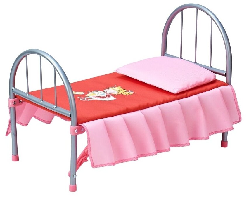 Mary Poppins Кроватка для кукол Карамель (67363) красный/розовый