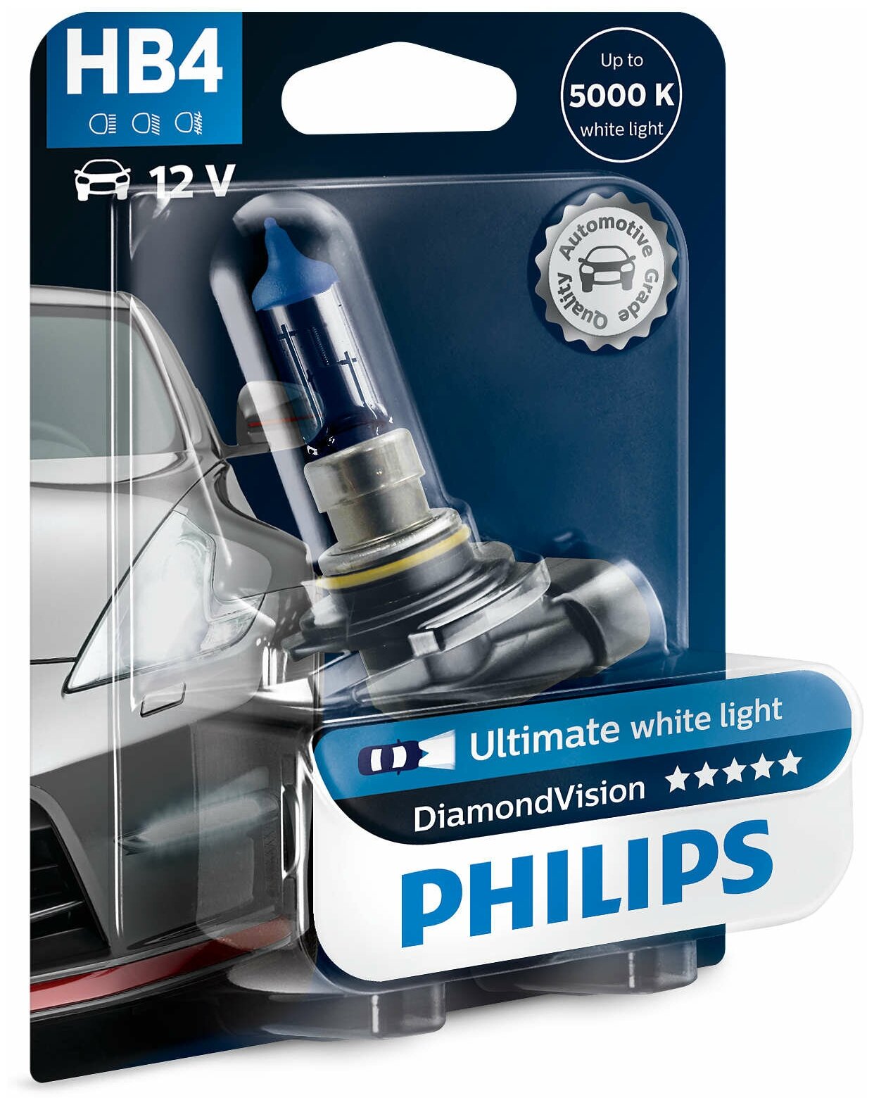Лампа автомобильная галогенная Philips DiamondVision 9006DVB1 HB4 12 V 55W P22d