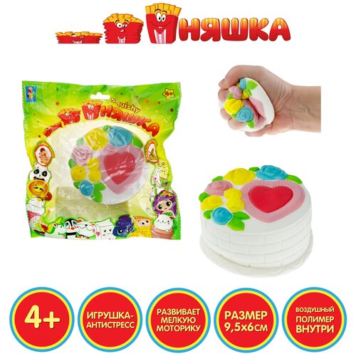 Игрушка-антистресс 1 TOY Мммняшка Squishy, Торт, 59 гр, 9,5*6 см (Т15869) игрушка антистресс 1 toy мммняшка squishy торт 59 гр 9 5 6 см т15869