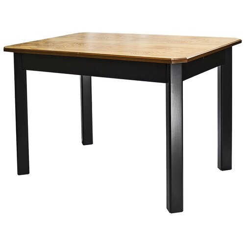 фото Стол обеденный мебелик "мариус м 80" дуб/чёрный