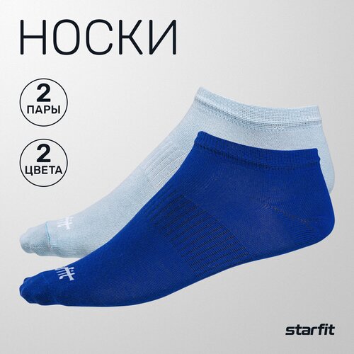 Носки Starfit размер 35-38, голубой, синий носки низкие starfit sw 205 персиковый светло бирюзовый 2 пары размер 39 42