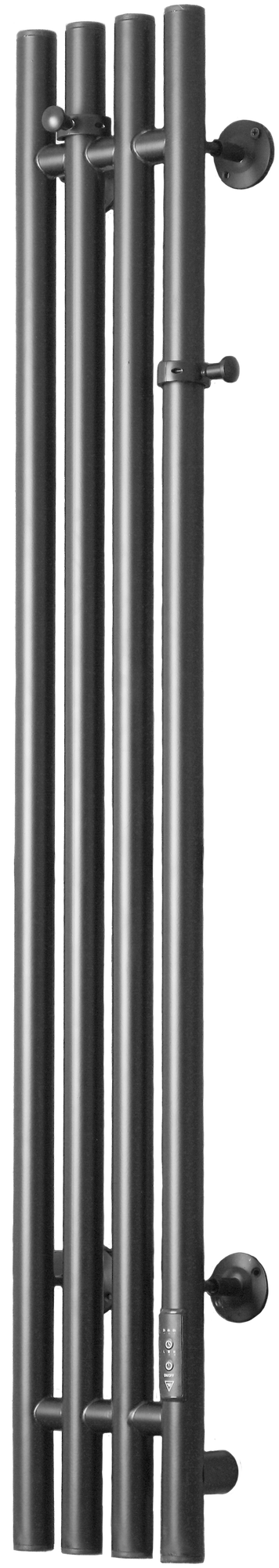 Полотенцесушитель электрический 1200*150мм черный Тругор форма нестандартная, правое подключение, скрытое подключение/шнур с вилкой - фотография № 10