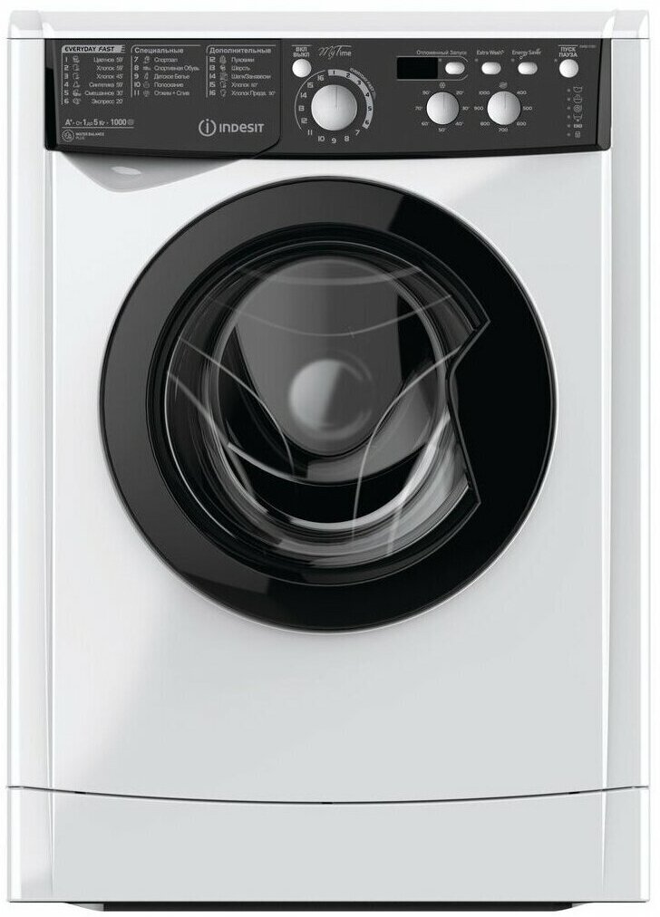 Стиральная машина INDESIT EWSD 51031 BK CIS (белый/черный)