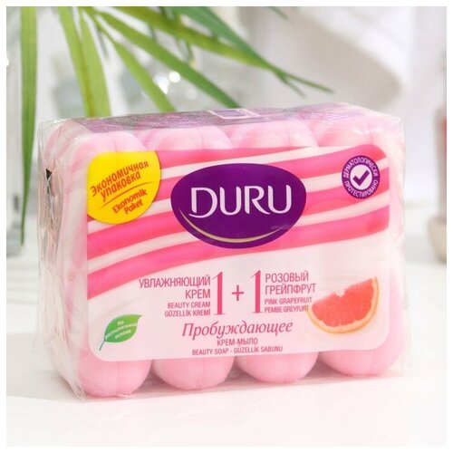 DURU Крем-мыло DURU 1+1 Розовый грейпфрут 4*80 гр, duru крем мыло кусковое soft sensations 1 1 розовый грейпфрут грейпфрут 310 мл 80 г