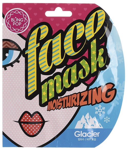 BLING POP Тканевая маска Glacier Moisturizing Mask, 25 мл