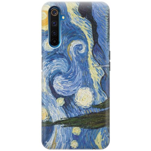 фото Cиликоновый чехол на realme 6 pro / рилми 6 про с принтом "звездная ночь" gosso