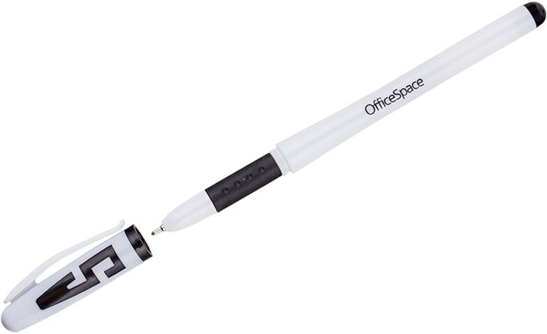 Ручка гелевая OfficeSpace черная, 0,6 мм, упаковка 12 шт.