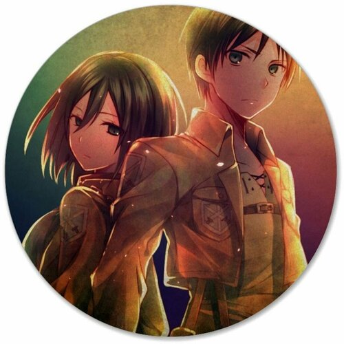 Коврик для мышки круглый Shingeki no Kyojin