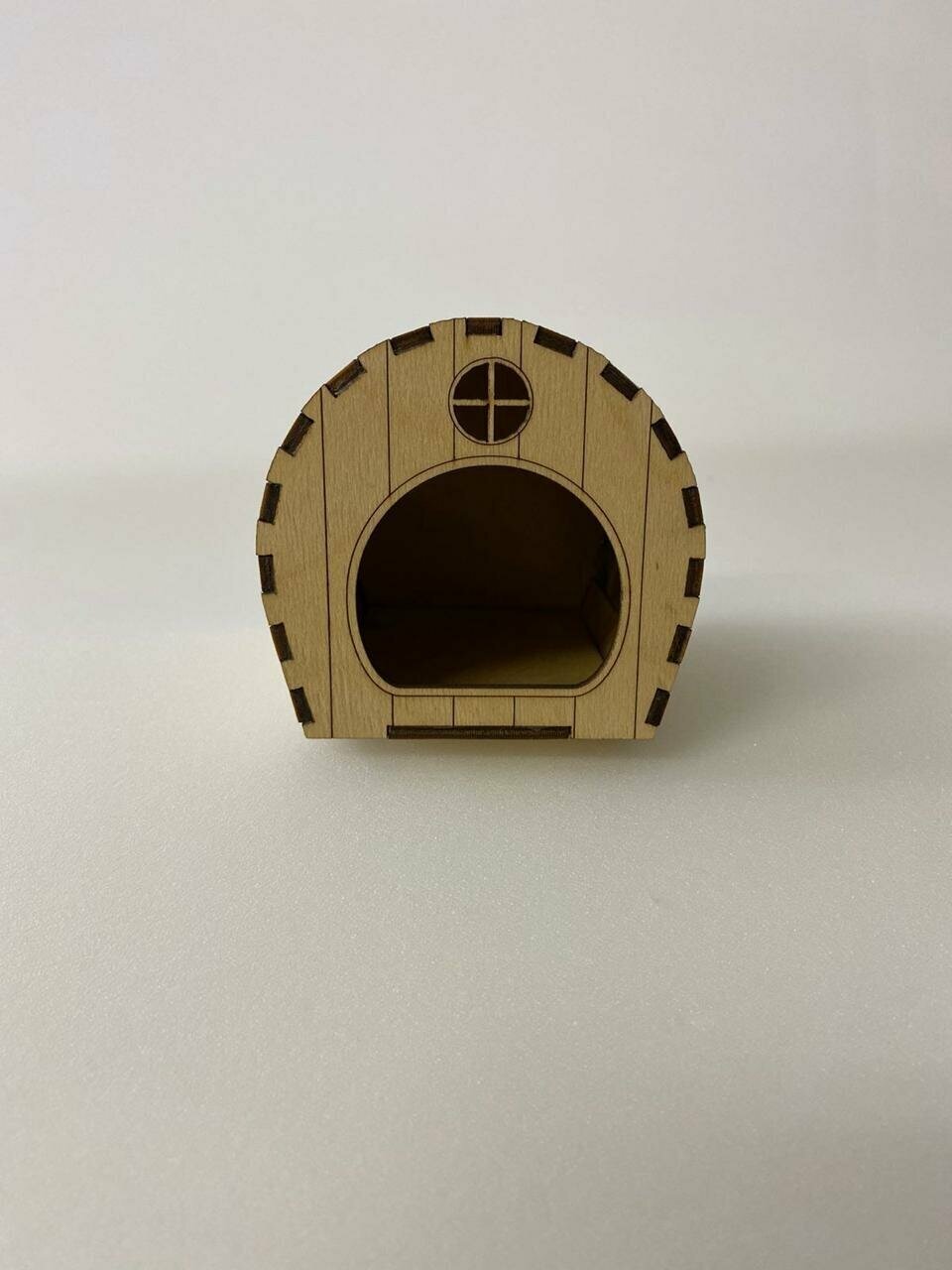 Домик для грызунов, хомяков, мышей деревянный Амбар 11*9*8 см - фотография № 3
