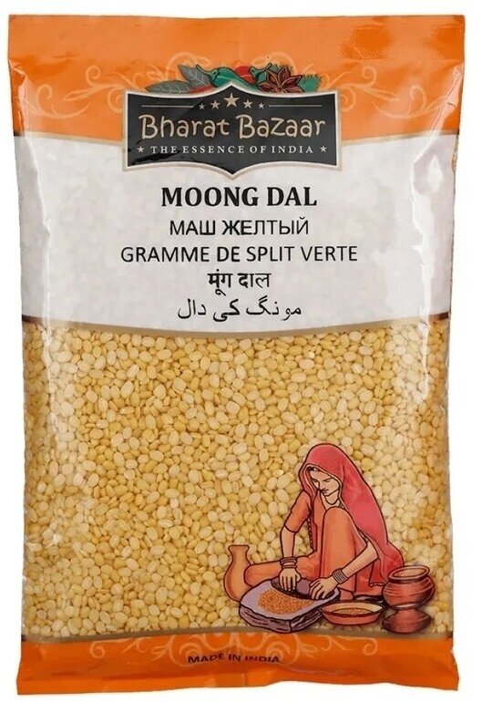 Маш Желтый очищенный Moong Dal Bharat Bazaar 500 гр