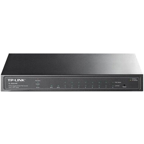 Коммутатор TP-Link 8-port gigabit Smart PoE+ Switch with 2 SFP (TL-SG2210P)