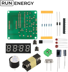 Набор DIY Run Energy для пайки "электронные часы - будильник" AT89C2051
