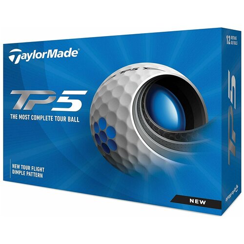 Мячи для гольфа TaylorMade TP5/TP5x, белые (TaylorMade TP5/TP5x Golf Balls 2021)