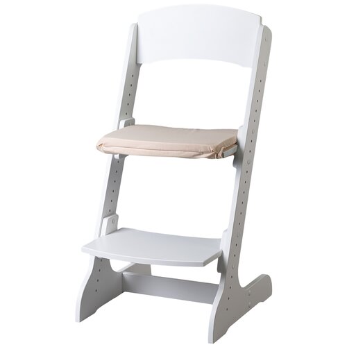 фото Набор: растущий стул alpika-brand eco materials сlassic, белоснежка плюс мягкая сидушка на сидение крем-брюле