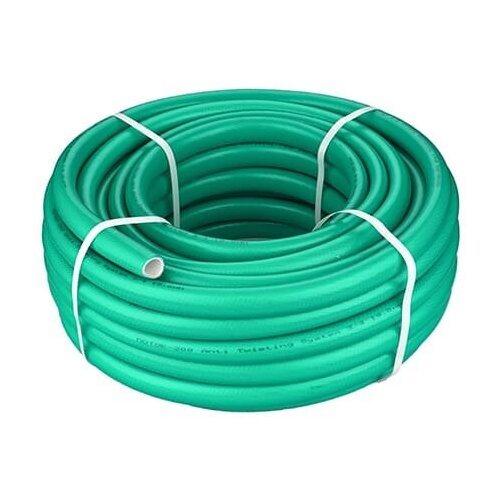 Шланг поливочный армированный Поток-100, пятислойный, ПВХ, диаметр 3/4, 50 м, зеленый