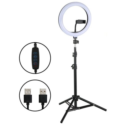 Кольцевая лампа M33 с держателем для телефона 33 см со штативом 160000₽