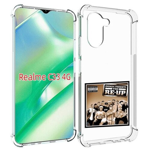 Чехол MyPads EMINEM PRESENTS, THE RE-UP для Realme C33 4G задняя-панель-накладка-бампер чехол mypads drake the motto для realme c33 4g задняя панель накладка бампер