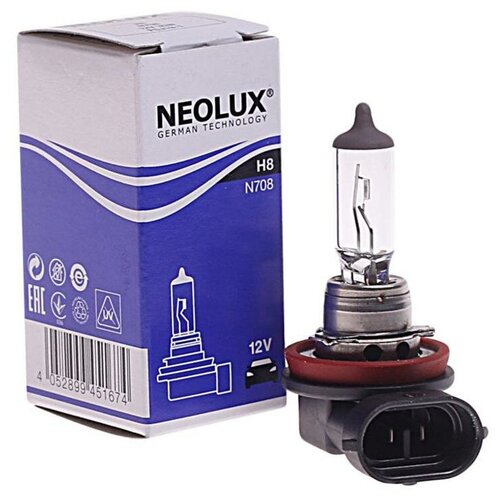 фото Лампа автомобильная галогенная neolux n708 h8 12v 35w 1 шт.