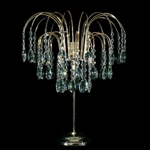 фото Настольная лампа Гусь-Хрустальный №7 Каскад, хрусталь, Е27, 60 Вт, кол-во ламп: 1 шт, цвет арматуры: золотой
