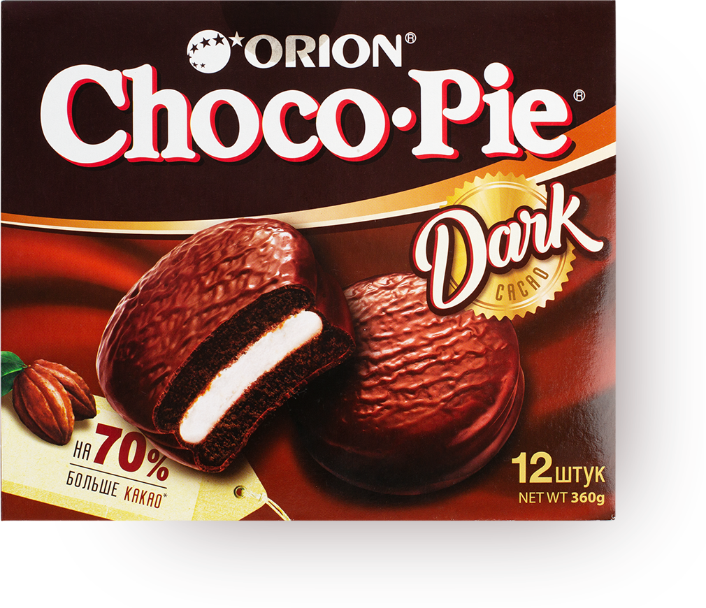 Мучное кондитерское изделие в глазури "Choco Pie Dark" ("Чоко Пай Дарк") 360 гр. - фотография № 2