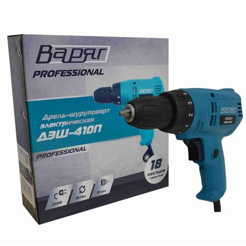 Дрель-шуруповерт электрическая Варяг ДЭШ-410П 239900₽