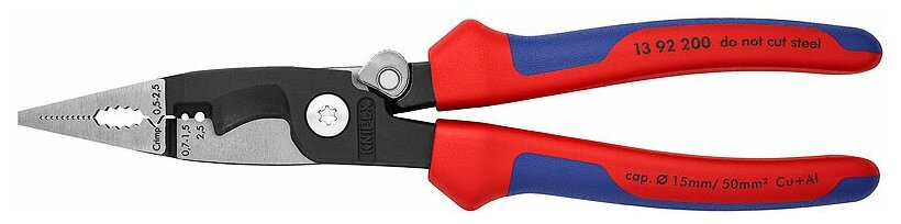 Электромонтажные плоскогубцы 200 мм Knipex KN-1392200SB