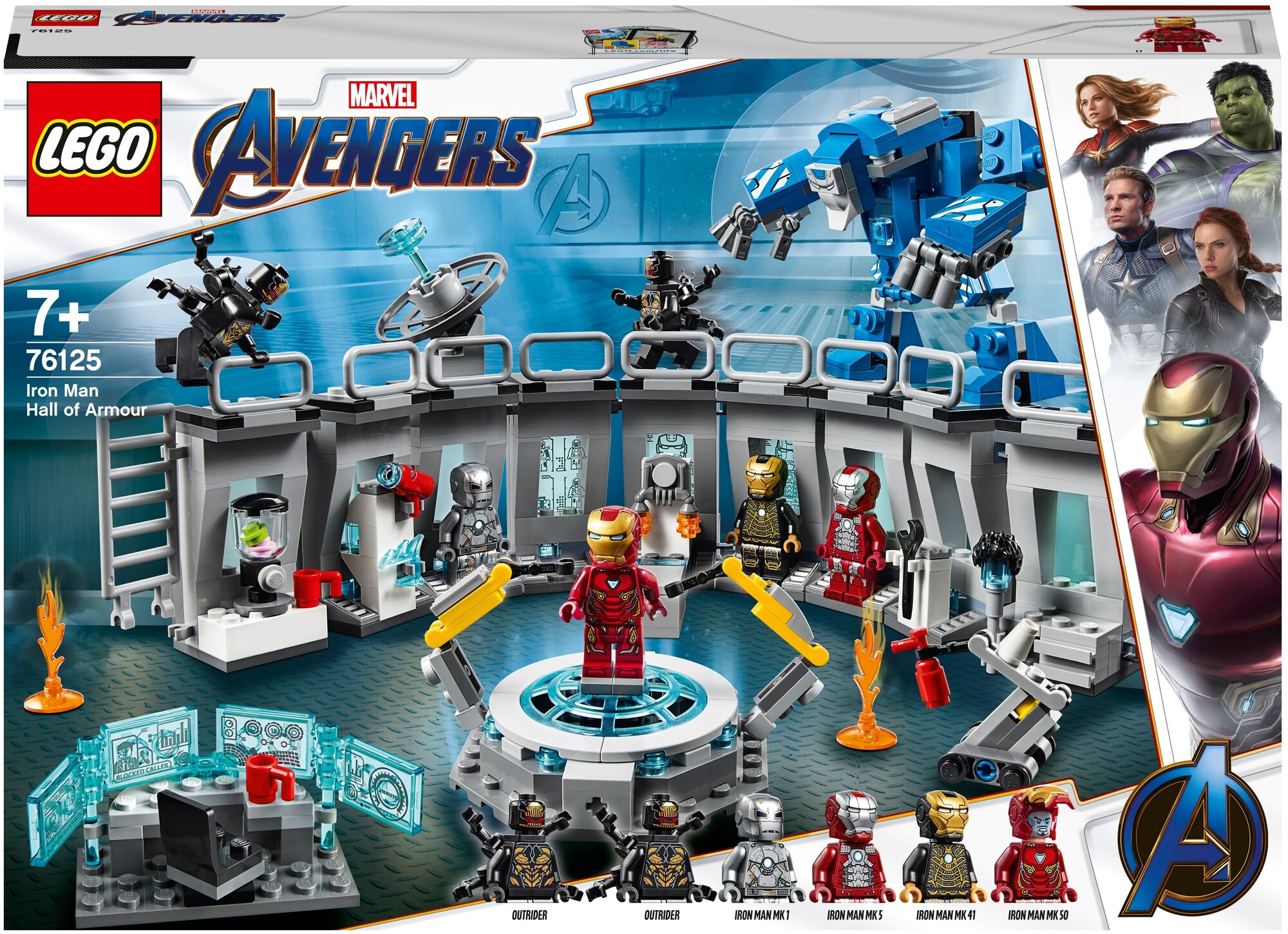 Конструктор LEGO Marvel Super Heroes 76125 Avengers Лаборатория Железного человека, 524 дет.