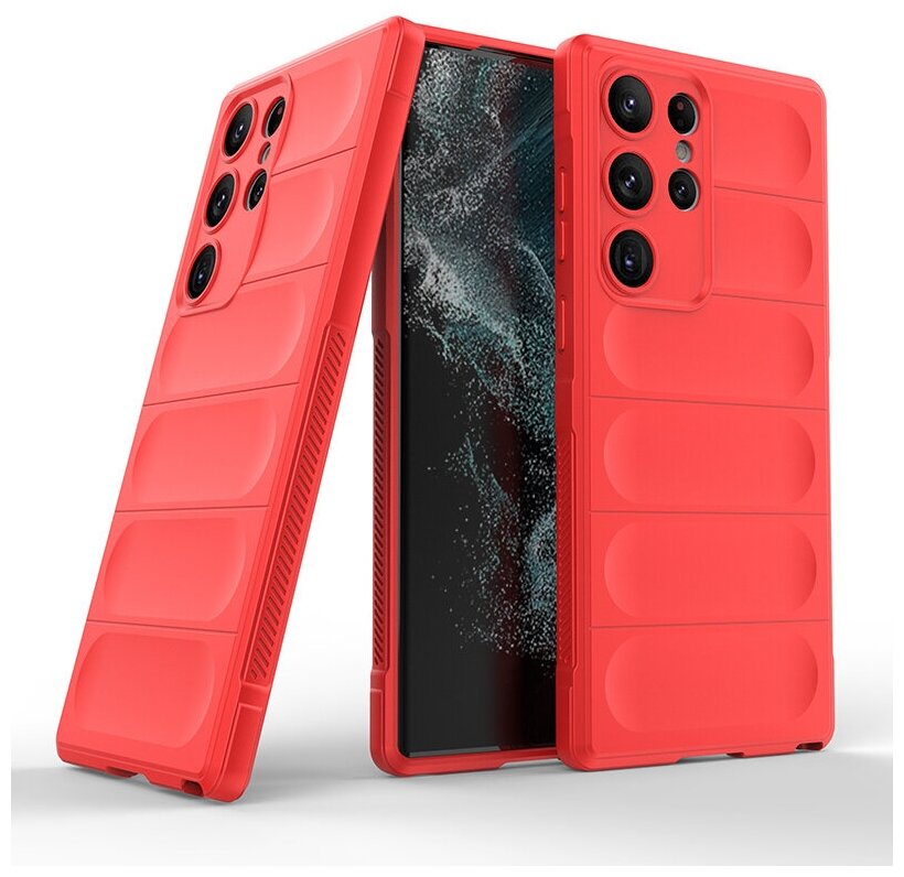 фото Противоударный чехол Flexible Case для Samsung Galaxy S23 Ultra красный