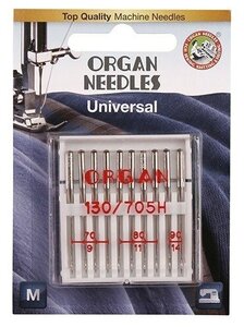 Игла/иглы Organ Universal 10/70-90, серебристый, 10 шт.