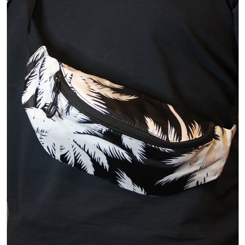 фото Сумка поясная , фактура гладкая, белый, черный zetta