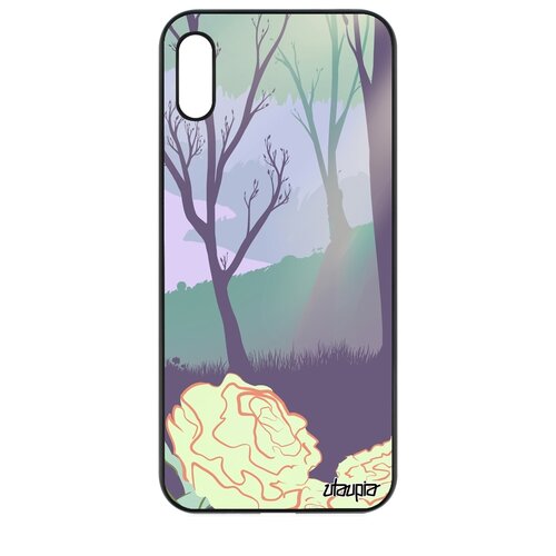 фото Чехол на мобильный honor 8a, "лесные розы" лес озеро utaupia