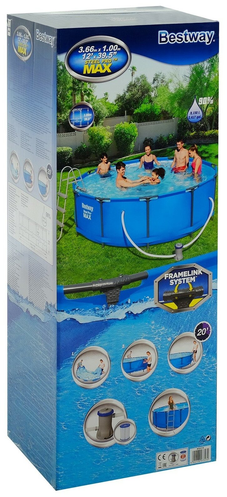 Бассейн каркасный Bestway , 366х100см, 9150л - фото №11