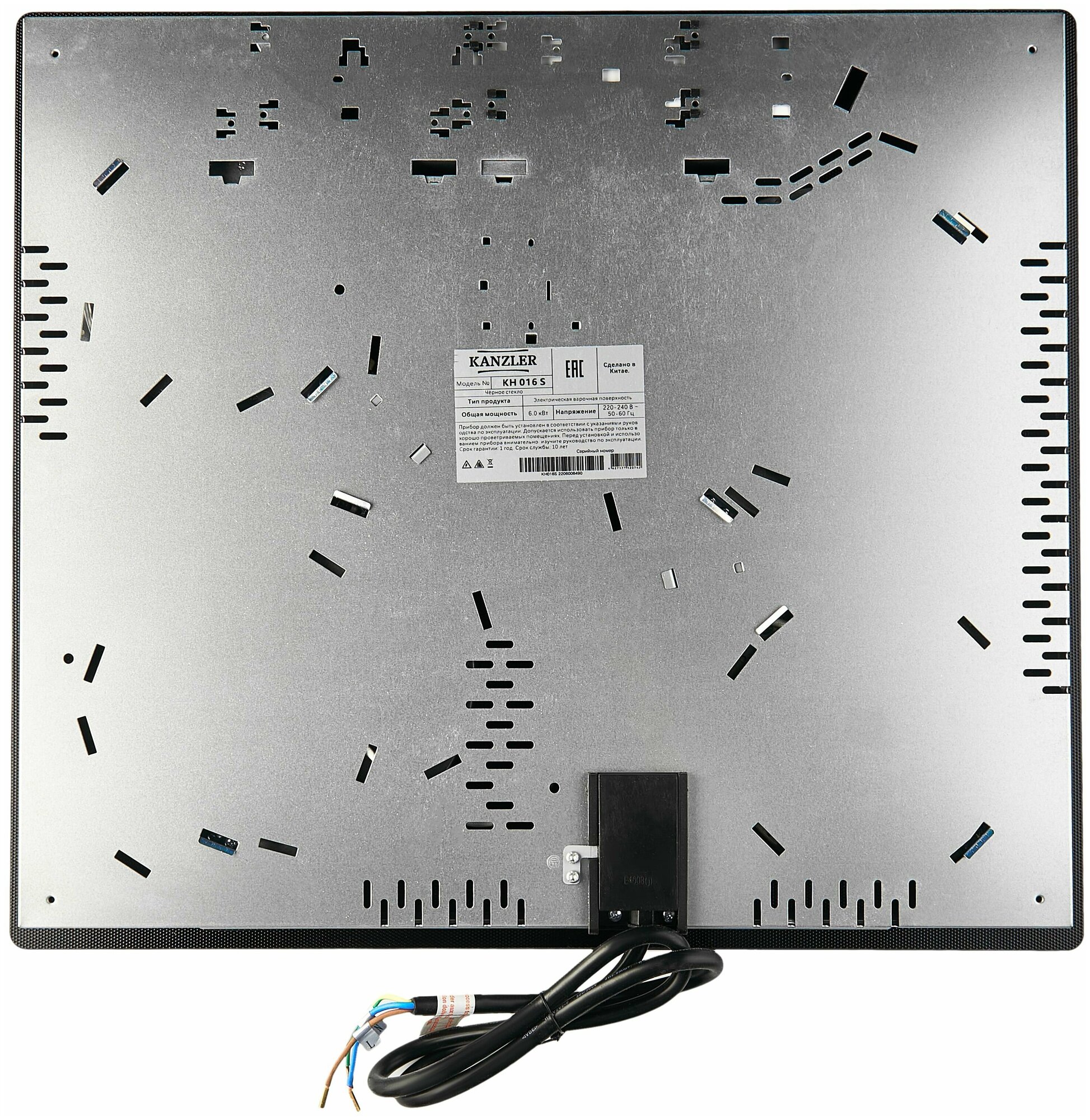 Электрическая стеклокерамическая встраиваемая варочная панель на 4 конфорки Kanzler KH 016 S, 5 800 Вт, черная - фотография № 3