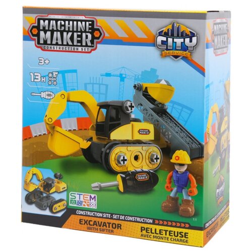Конструктор Machine Maker Junior Builder 40023 Экскаватор/подъемник, 16 дет.