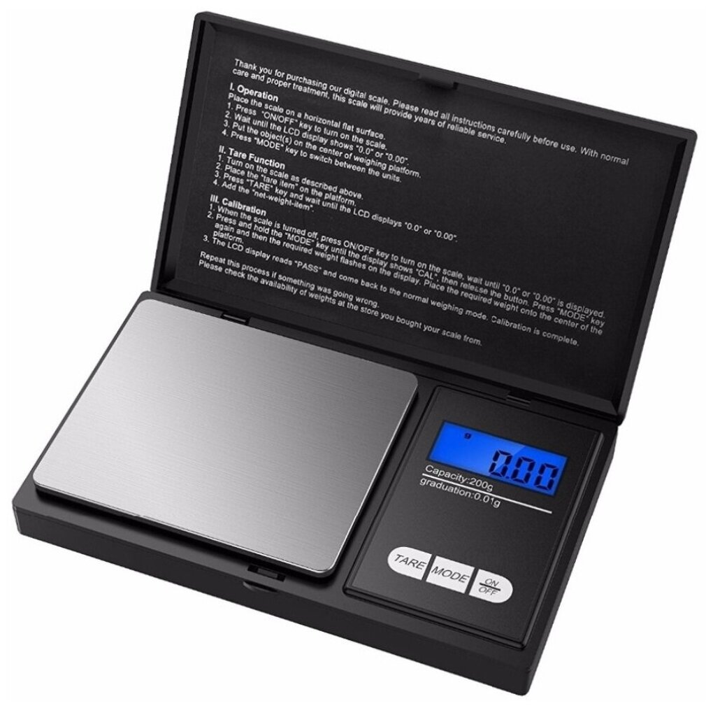 Весы электронные карманные, Вся-Чина MH-016-200 предел измерений 200 г., шаг 0,01 г.