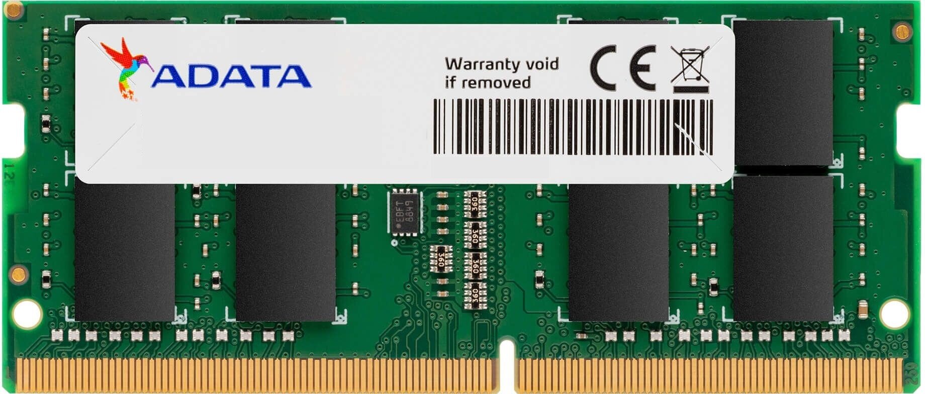 Оперативная память A-Data Premier DDR4 - 4Gb, 2666 МГц, SO-DIMM, CL19 (ad4s26664g19-rgn) - фото №2