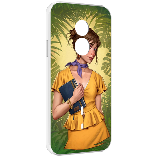 Чехол MyPads девушка-в-зелени женский для Doogee S51 задняя-панель-накладка-бампер чехол mypads загадочная девушка в костюме женский для doogee s51 задняя панель накладка бампер