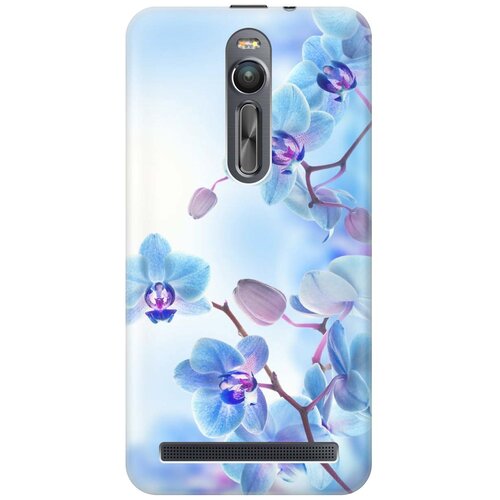 фото Cиликоновый чехол на asus zenfone 2 (ze551ml) / асус зенфон 2 с принтом "голубые орхидеи" gosso