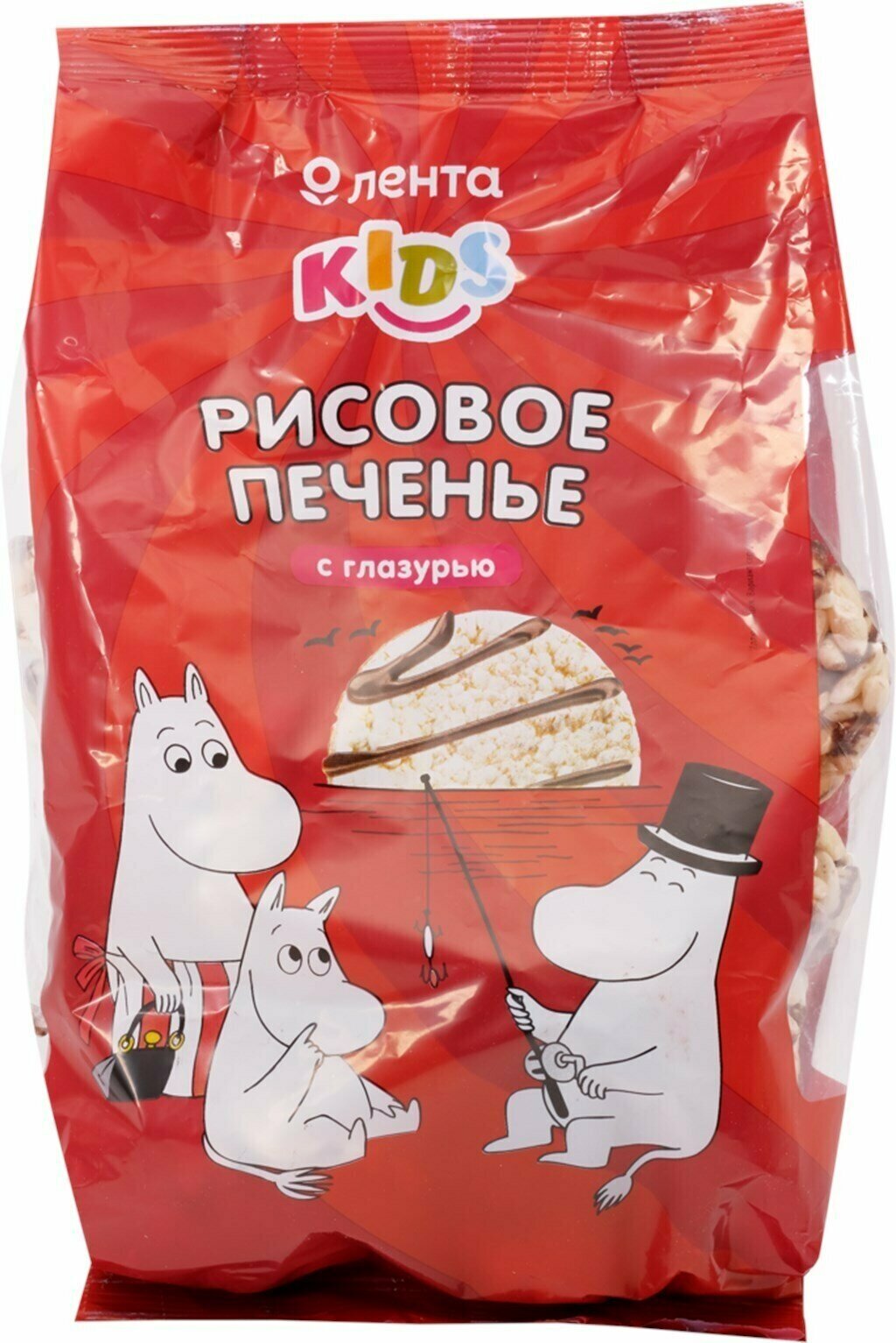 Печенье рисовое лента KIDS Муми Тролли с глазурью, 150 г - 10 шт. - фотография № 1