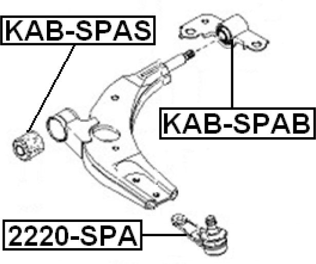 Сайлентблок передний переднего рычага Febest KAB-SPAS