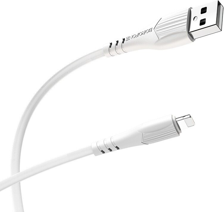 Дата-кабель USB 2.4A для Lightning 8-pin Borofone BX37 TPE 1м White