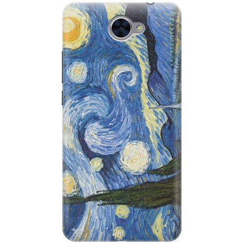 фото Cиликоновый чехол на huawei y7 2017 / хуавей у7 2017 с принтом "звездная ночь" gosso