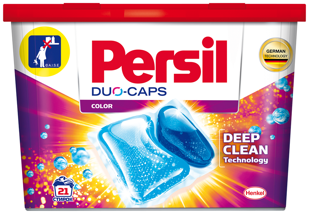 Средство для стирки в капсулах 21 шт. PERSIL (Персил) "Duo-caps Color", 2465300 606060