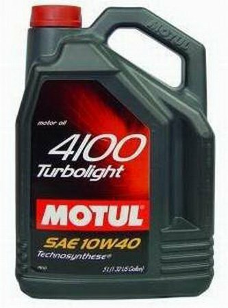 Масло моторное MOTUL 4100 Turbolight, 10W40, полусинтетика, 4 литра 100355/109462